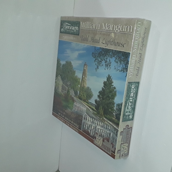 VINTAGE HERITAGE BALD HEAD LIGHT HOUSE PUZZLE 500 PIECES SEALED IN BOX - Picture 2 of 7